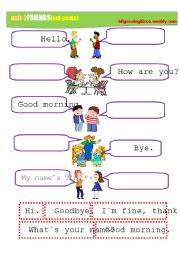 English Worksheet: Greetings and Meeting