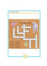 English Worksheet: crossword for animals