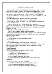 English Worksheet: A present to the poor