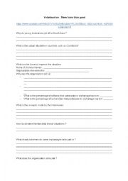 English Worksheet: Vouluntourism