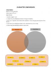 Georges Marvellous Medicine Character Comparison Handout 