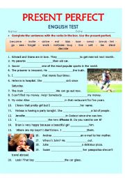 English Worksheet: PRESENT PERFECT