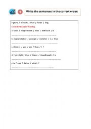 English Worksheet: comparative