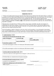 English Worksheet: immigration to the USA