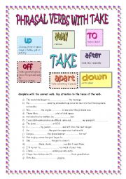 Phrasal verbs with TAKE