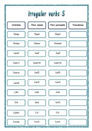 irregular verbs 5