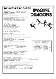 English Worksheet: Whatever it takes - Imagine Dragons