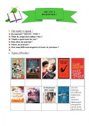 English Worksheet: are you a bookworm?