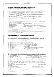 English Worksheet: Grammar revision