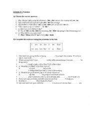 English Worksheet: Subject and Object Pronouns and Present Simple
