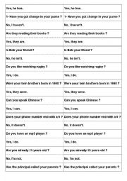 English Worksheet: Loop of fury Short answers (dominoes)
