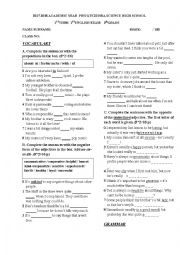 English Worksheet: B1 first Exam