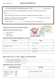 English Worksheet: Daily Routines 