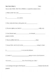 English Worksheet: Their, There or Theyre
