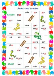 English Worksheet: Snakes and Ladders Reading 