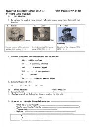 English Worksheet: alexander graham bell