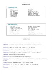 List of Conjunctions and Connectors