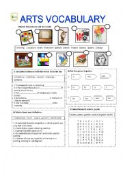 English Worksheet: Arts vocabulary