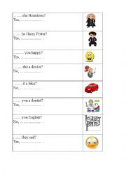 English Worksheet: to be exercises to ppt