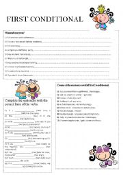 English Worksheet: First conditional