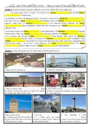 English Worksheet: London wonders
