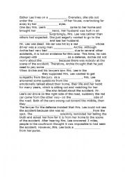 English Worksheet: reading -Blue eyes far away 