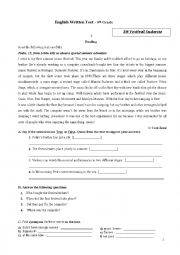 English Worksheet: Entertainment / Events