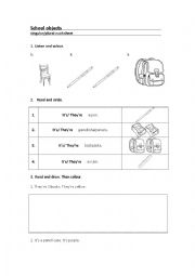 School objetcs - plural and singular