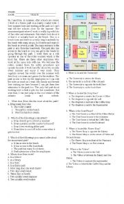 English Worksheet: PROFESSIONS AND GIVING DIRECTIONS