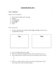 English Worksheet: Lord of the Flies Drama Act 1 questions and activities