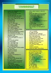 English Worksheet: Collocations 25