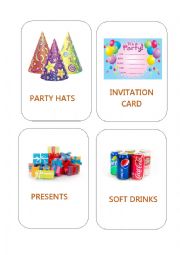 English Worksheet: Birthday Flashcards