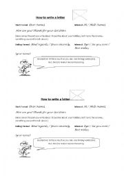 English Worksheet: How to write a letter