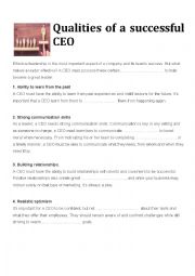 English Worksheet: successful CEO