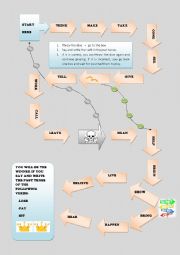 English Worksheet: past tense boardgame #1