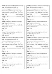 English Worksheet: Simple dialogue - water sports