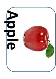 English Worksheet: FRUITS FLASHCARDS