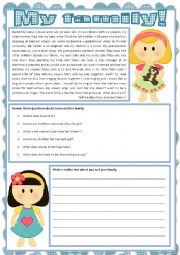 English Worksheet: My family!