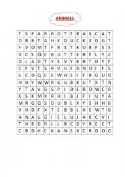 English Worksheet: Crossword animals