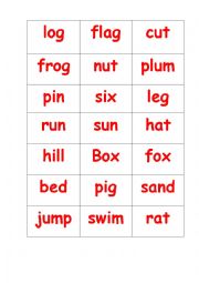 English Worksheet: Memory game (reading activity)