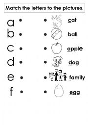 English Worksheet: A-F phonics worksheet