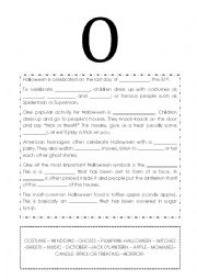 English Worksheet: carving a pumpkin