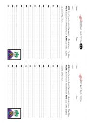 English Worksheet: The Joker / Batmans supervillain