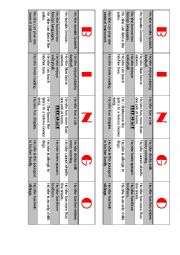 English Worksheet: Bingo Gamw