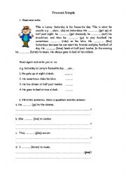 English Worksheet: Present Simple