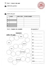 English Worksheet: Whats your phone number ?