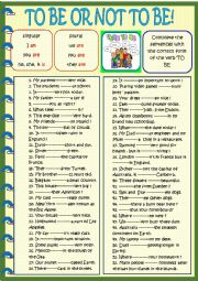 English Worksheet: BE : new practice for young learners