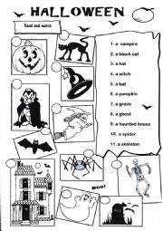 English Worksheet: Halloween