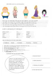 English Worksheet: decsribing people