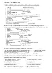 English Worksheet: exercise: Simple present